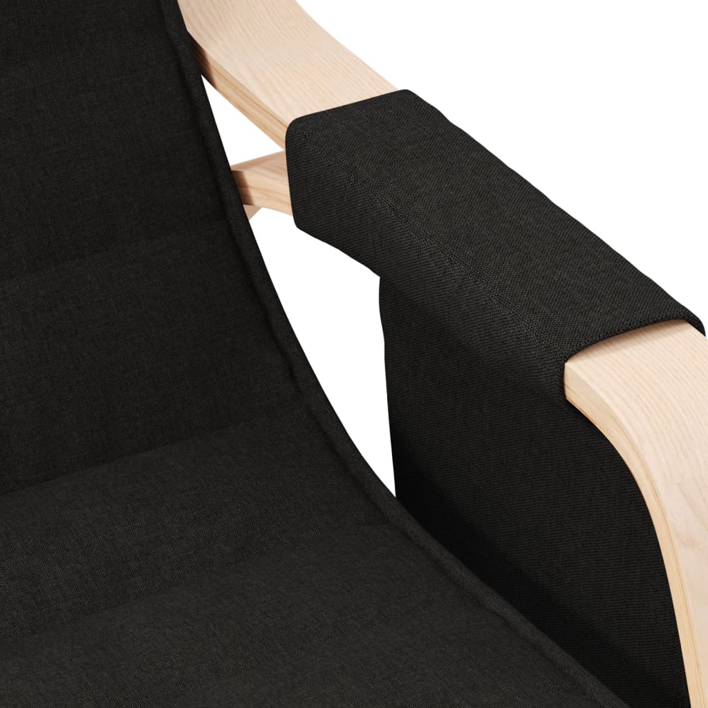 Chaise à bascule Noir Tissu - XIOS