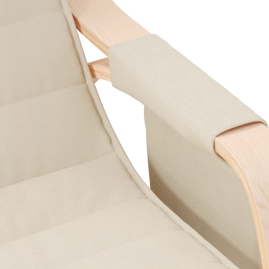 Chaise à bascule crème tissu - XIOS
