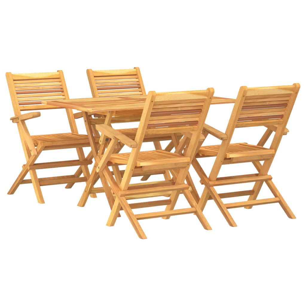 Ensemble à manger de jardin 5 pcs Bois de teck massif