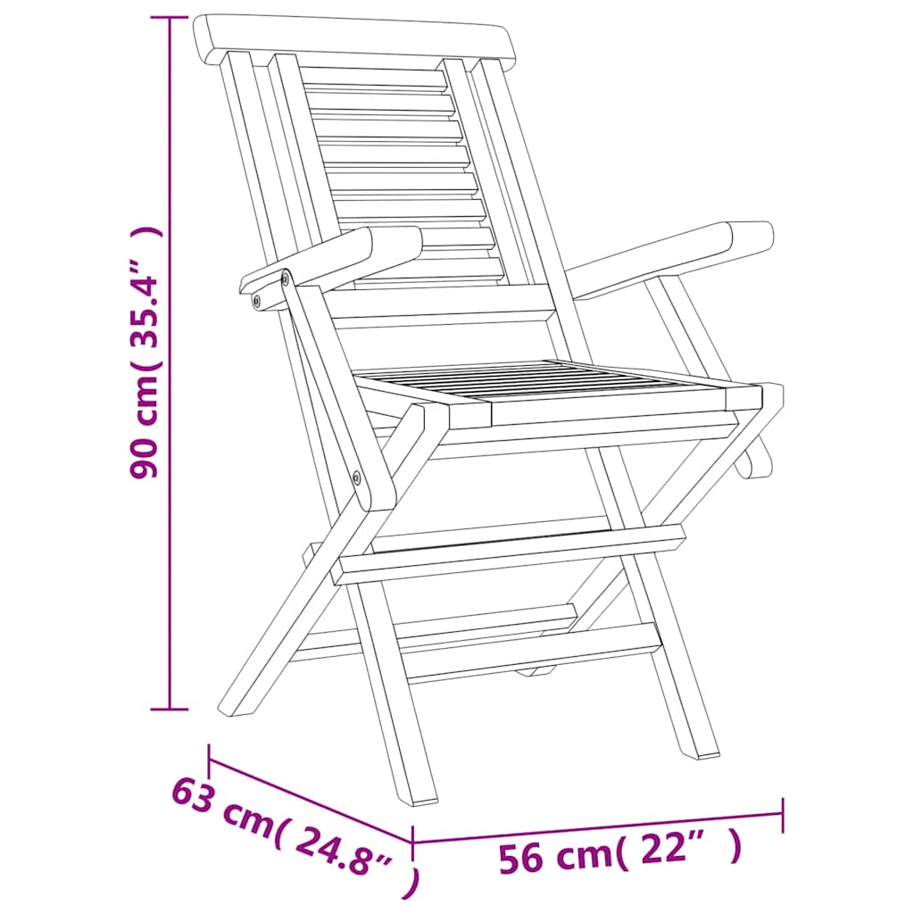 Ensemble à manger de jardin 5 pcs Bois de teck massif
