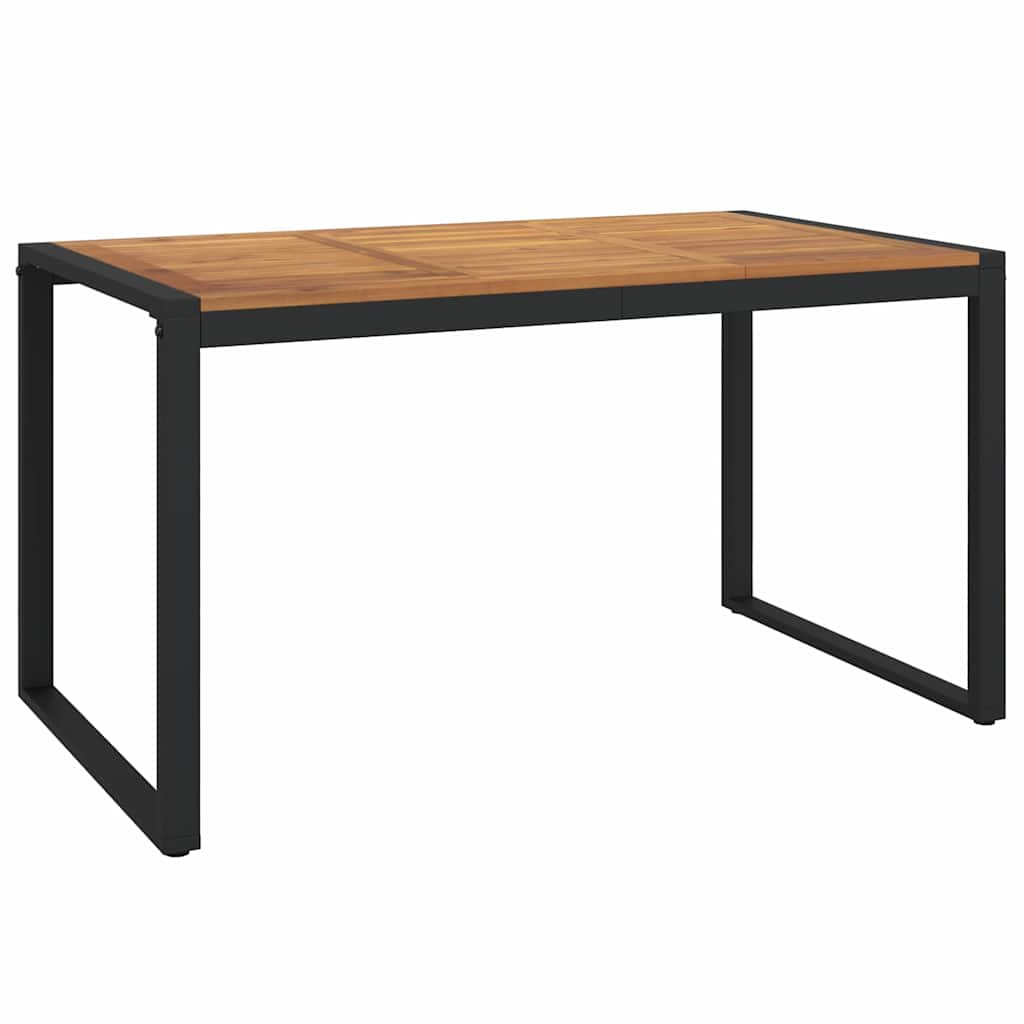 Ensemble à manger de jardin 5 pcs bois d'acacia massif et métal