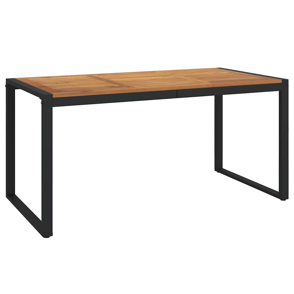 Ensemble à manger de jardin 5 pcs bois d'acacia massif et métal