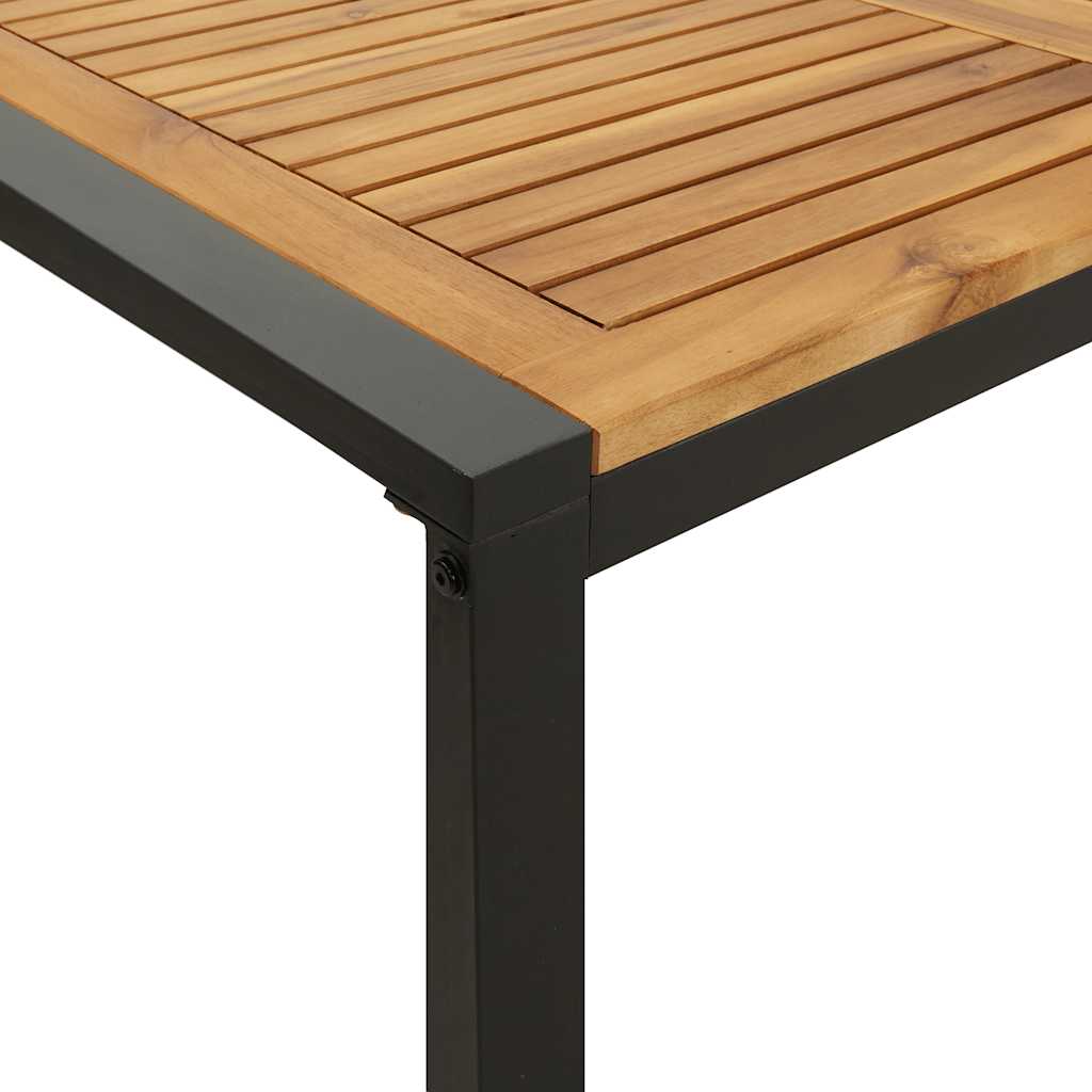 Ensemble à manger de jardin 5 pcs bois d'acacia massif et métal