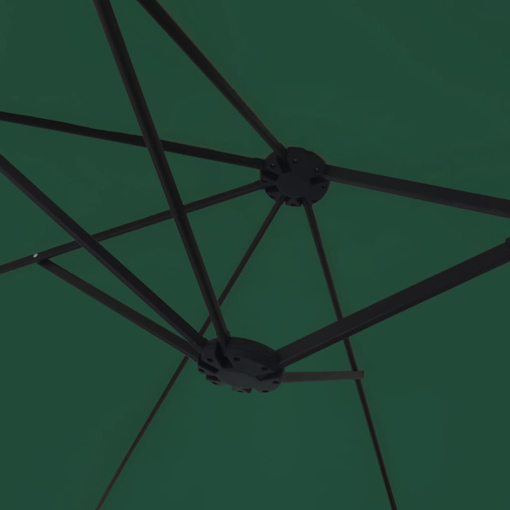 Parasol de jardin à double tête avec LED vert 449x245 cm Parasols & voiles d'ombrage vidaXL