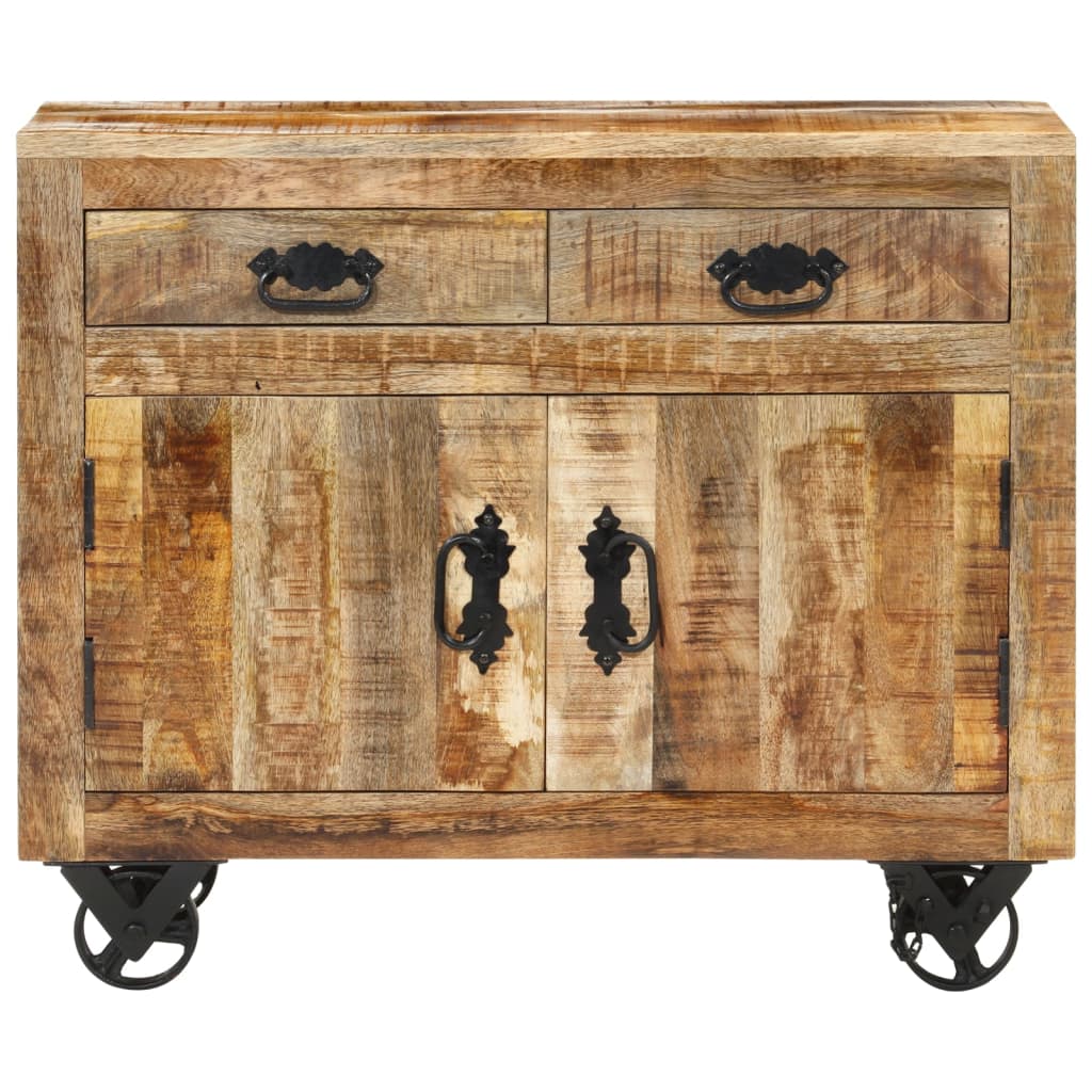 Buffet 80x30x65 cm bois de manguier brut massif - XIOS