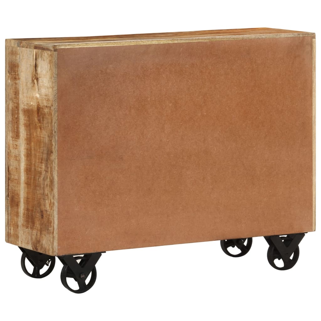 Buffet 80x30x65 cm bois de manguier brut massif - XIOS