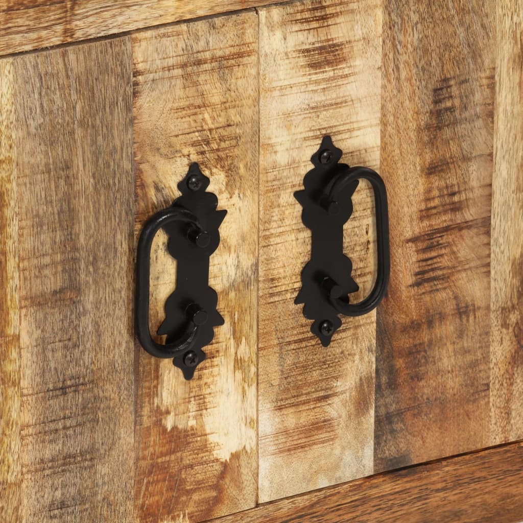 Buffet 80x30x65 cm bois de manguier brut massif - XIOS