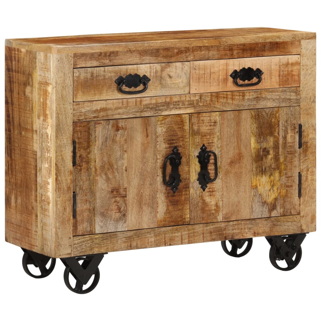 Buffet 80x30x65 cm bois de manguier brut massif - XIOS