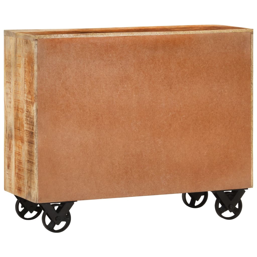 Buffet avec 3 tiroirs 80x30x65 cm bois de manguier brut massif - XIOS