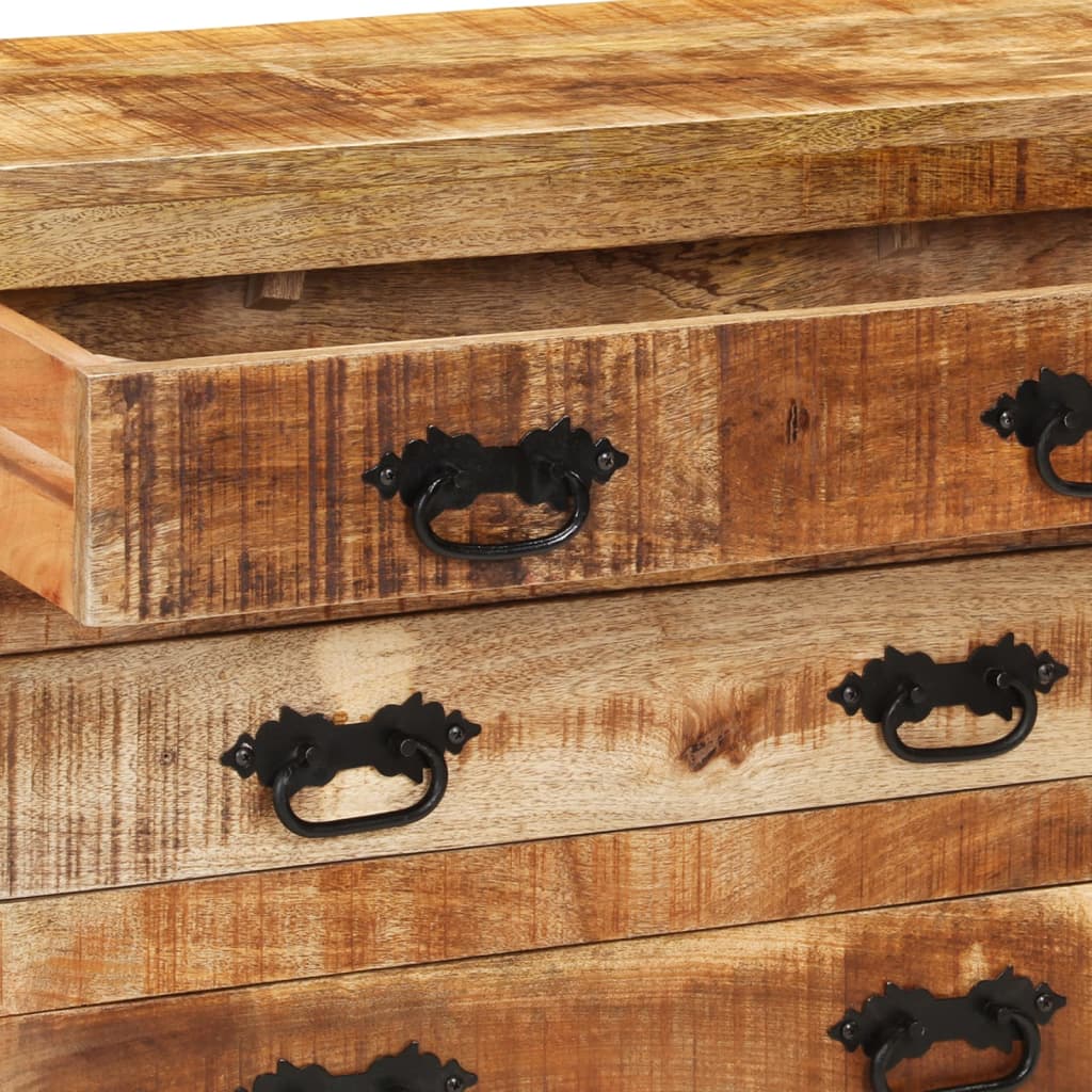 Buffet avec 3 tiroirs 80x30x65 cm bois de manguier brut massif - XIOS
