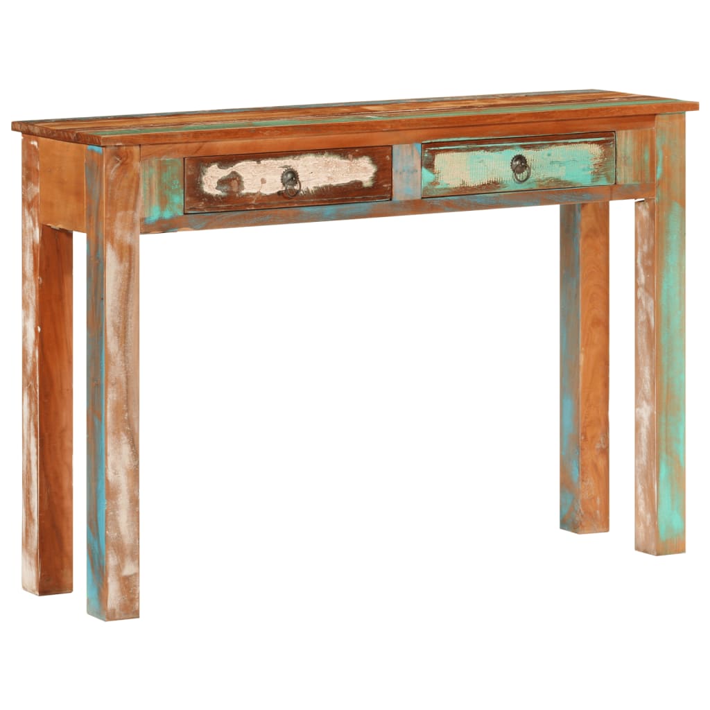 Table console 110x30x75 cm bois massif de récupération - XIOS