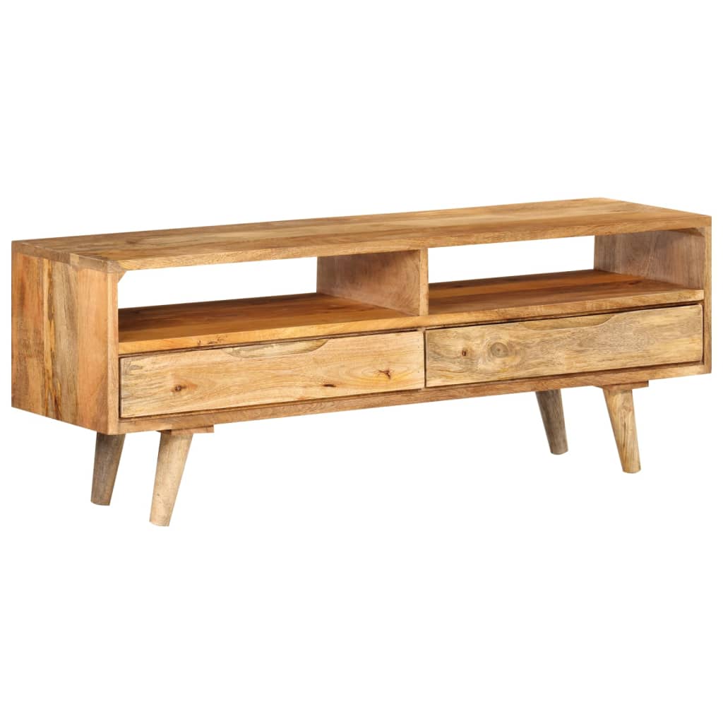 Meuble TV 110x30x41 cm bois massif de manguier Meubles TV vidaXL