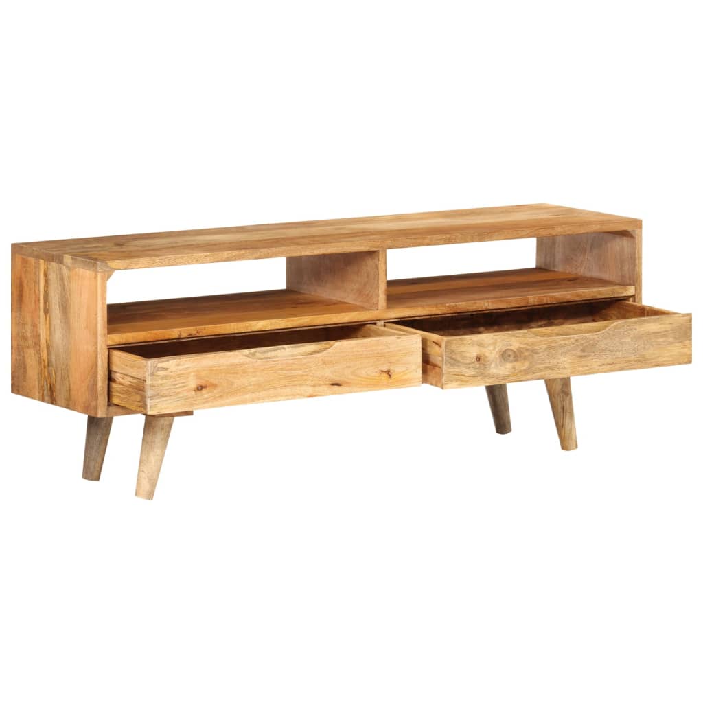 Meuble TV 110x30x41 cm bois massif de manguier Meubles TV vidaXL