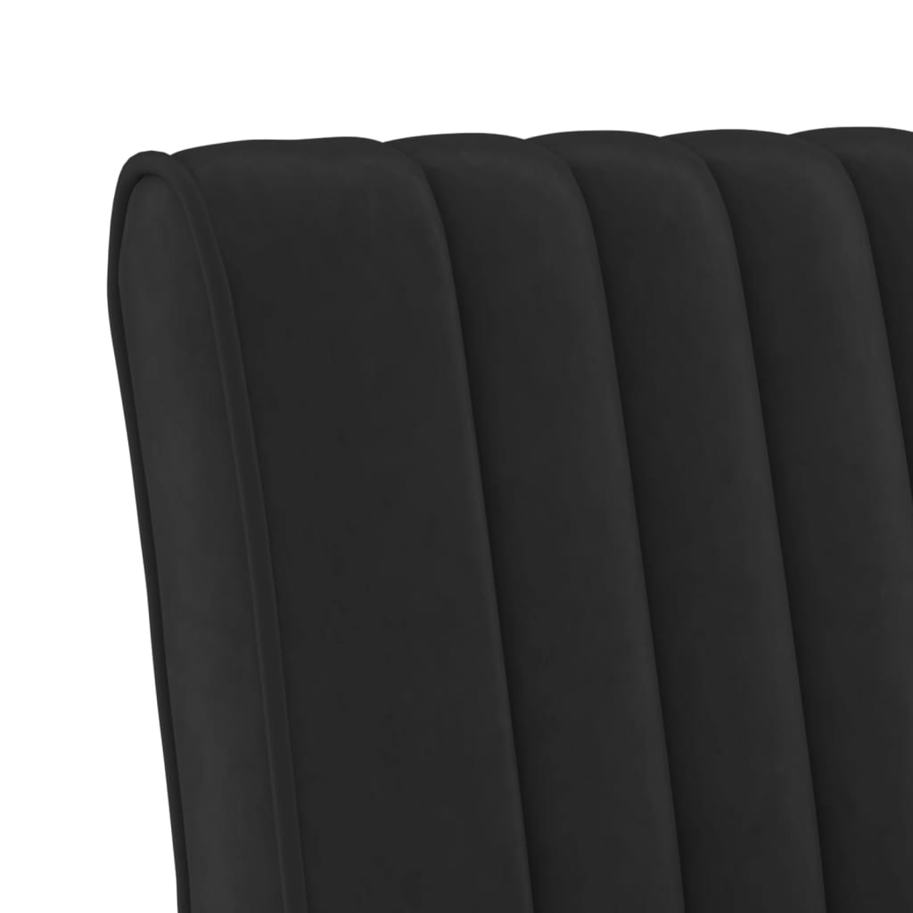 Fauteuil sans accoudoirs noir velours - XIOS