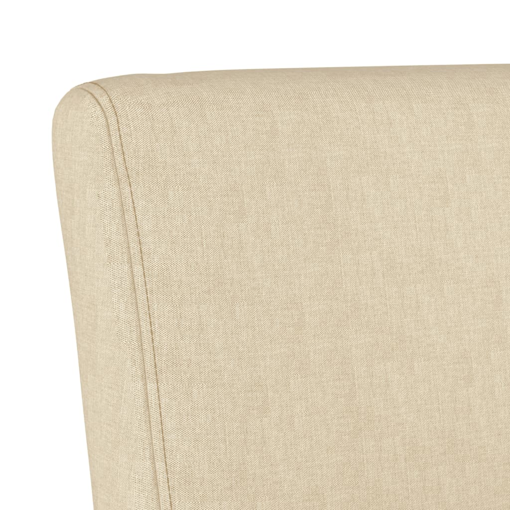 Fauteuil sans accoudoirs crème tissu