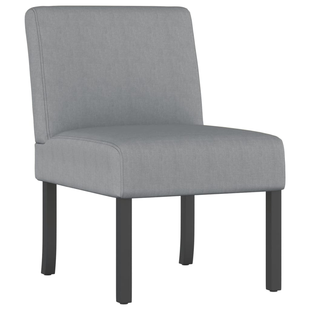 Fauteuil sans accoudoirs gris clair tissu - XIOS