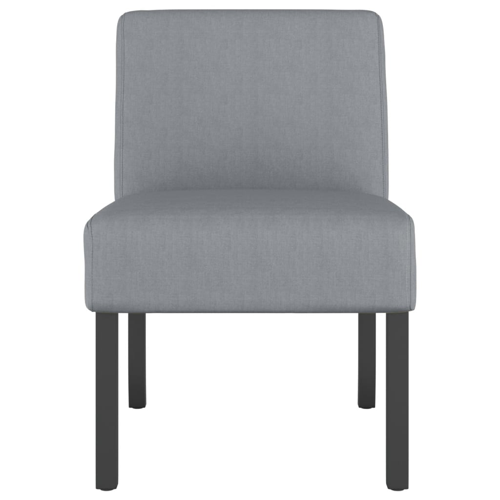 Fauteuil sans accoudoirs gris clair tissu - XIOS