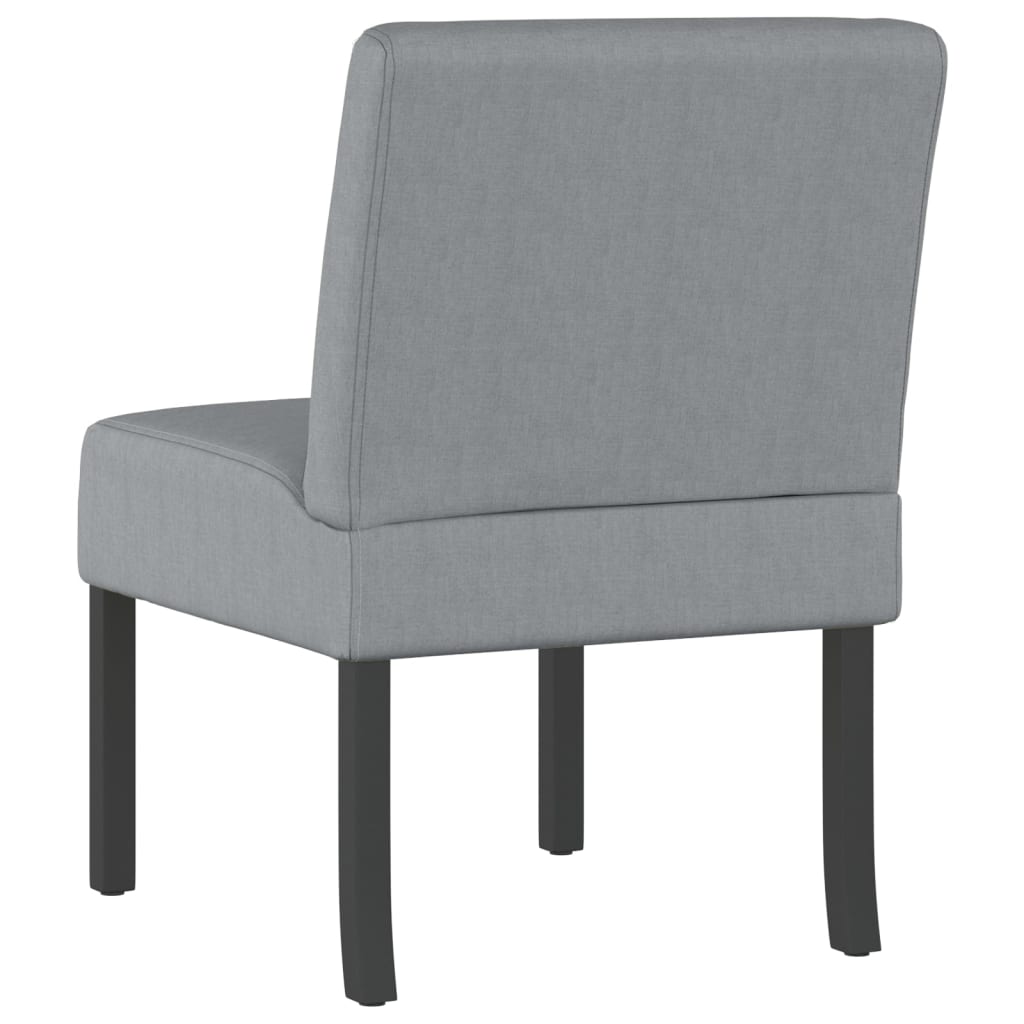 Fauteuil sans accoudoirs gris clair tissu - XIOS