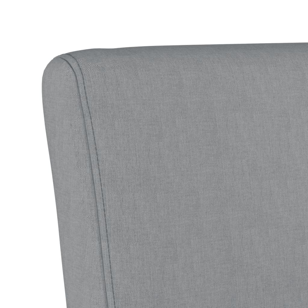 Fauteuil sans accoudoirs gris clair tissu - XIOS