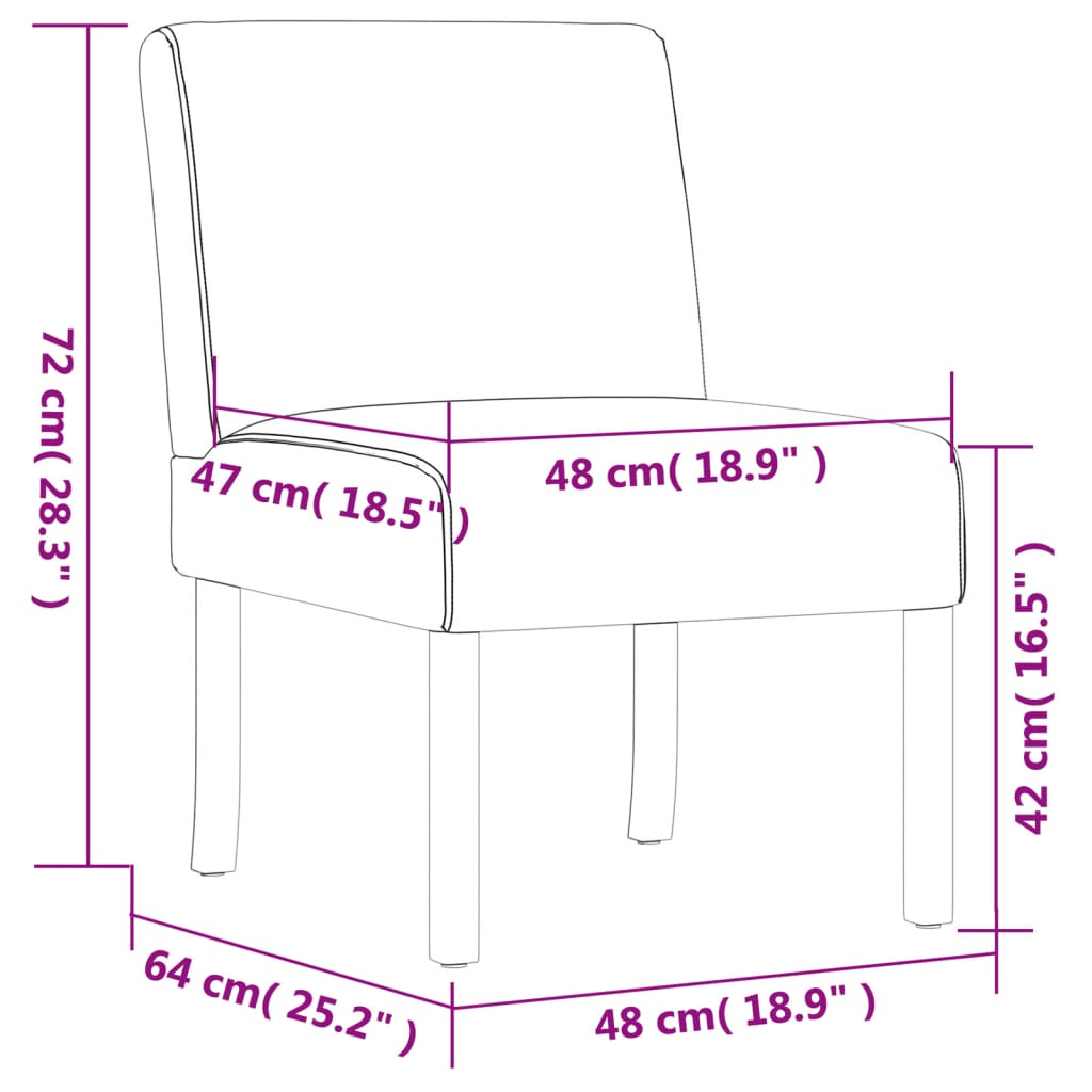 Fauteuil sans accoudoirs gris clair tissu - XIOS