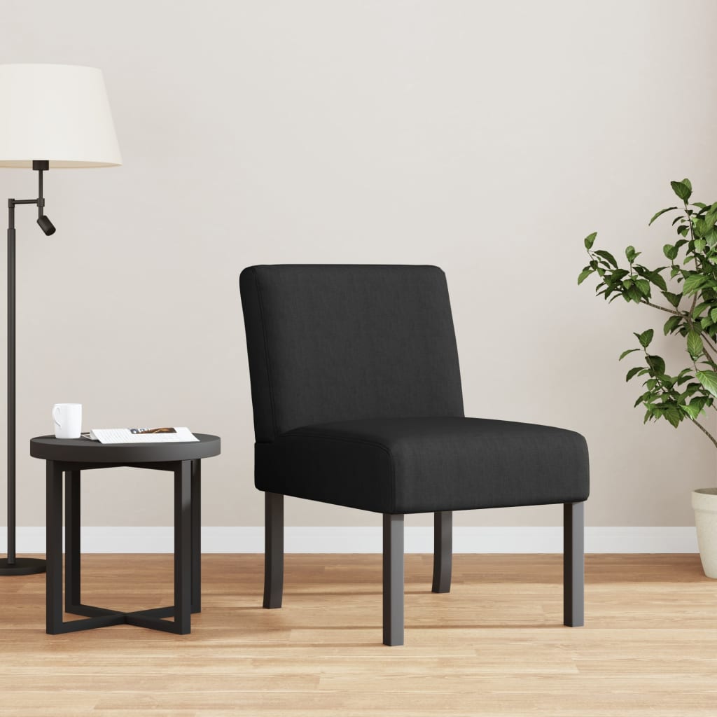Fauteuil sans accoudoirs noir tissu - XIOS