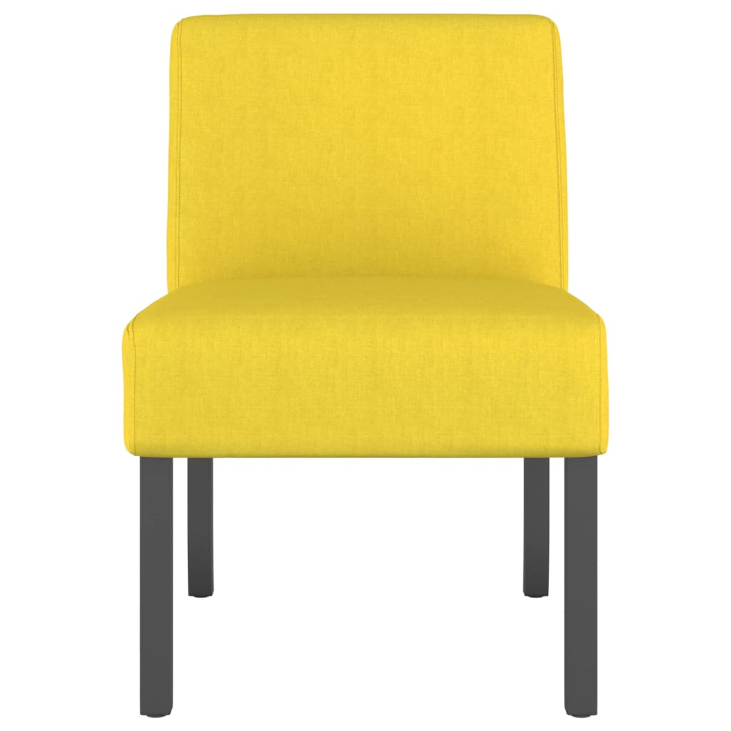 Fauteuil sans accoudoirs jaune clair tissu - XIOS
