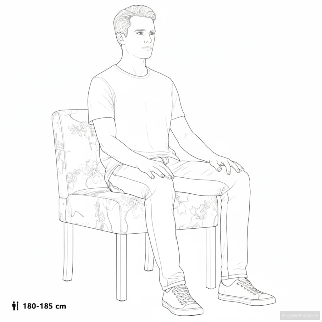Fauteuil sans accoudoirs bleu tissu avec fleurs - XIOS