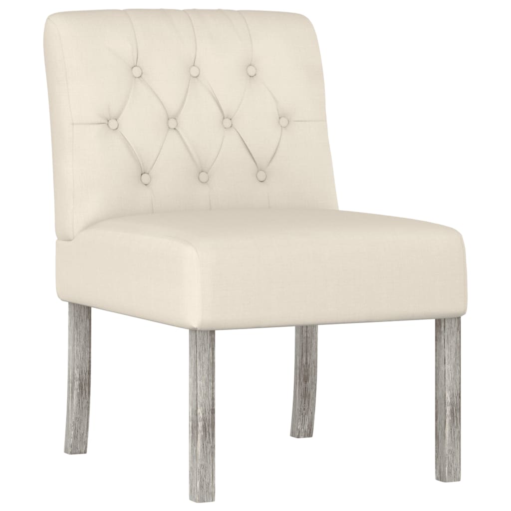 Fauteuil sans accoudoirs lin design de boutons - XIOS