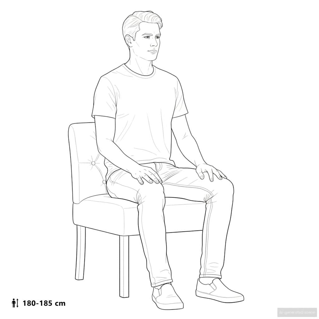 Fauteuil sans accoudoirs lin design de boutons - XIOS
