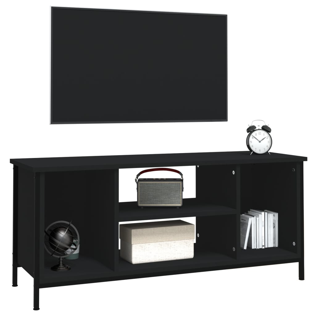 Meuble TV noir 102x35x45 cm bois d'ingénierie - XIOS