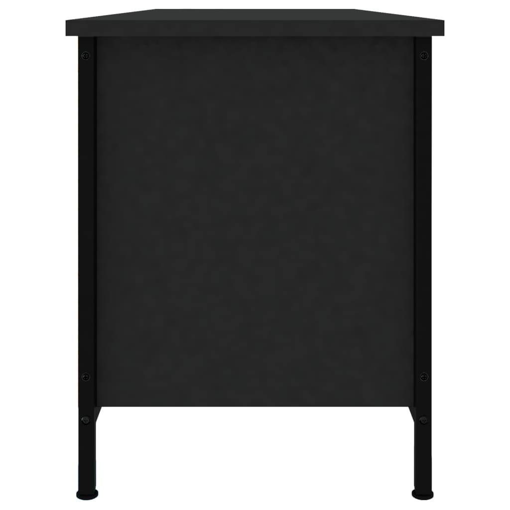 Meuble TV noir 102x35x45 cm bois d'ingénierie - XIOS
