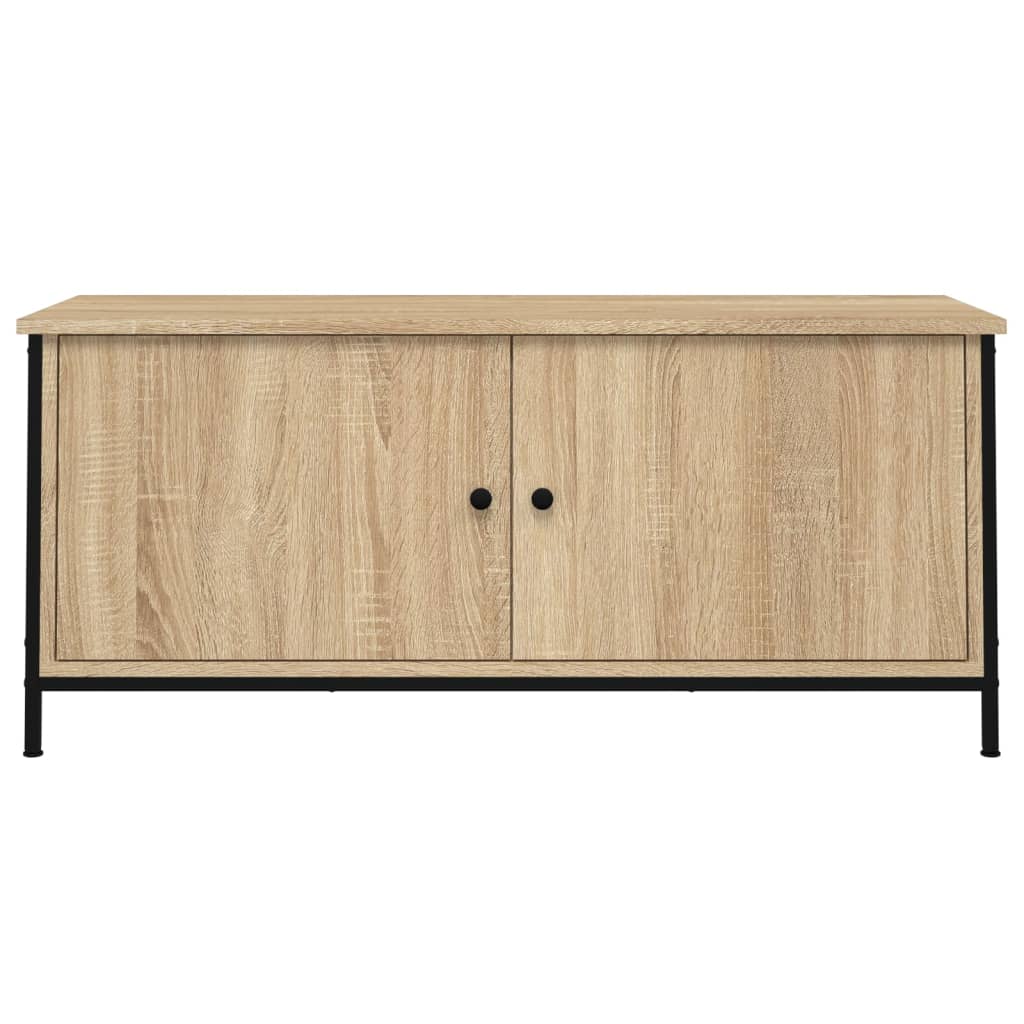Meuble TV avec portes chêne sonoma 102x35x45 cm bois ingénierie - XIOS