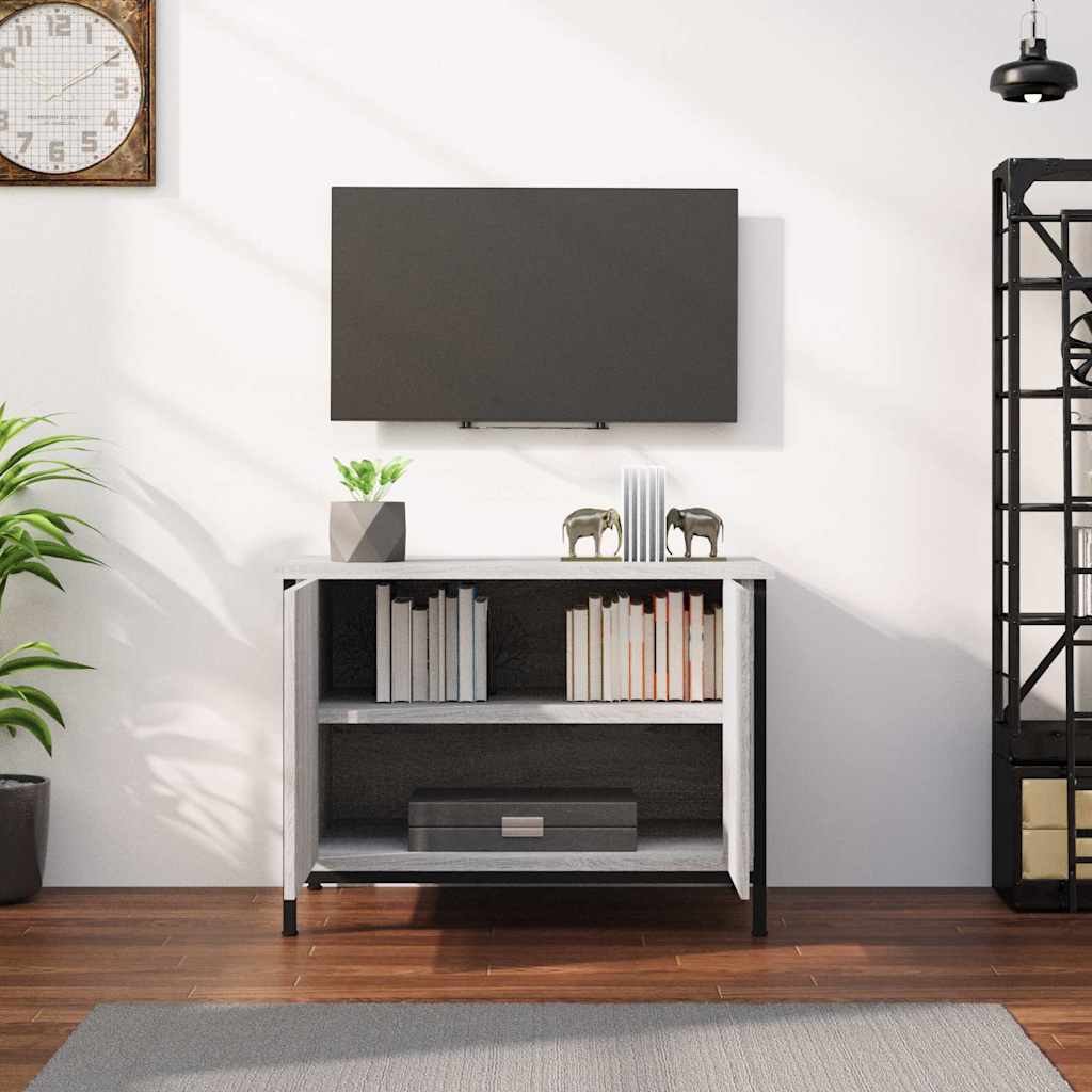 Meuble TV avec portes sonoma gris 60x35x45 cm bois d'ingénierie - XIOS