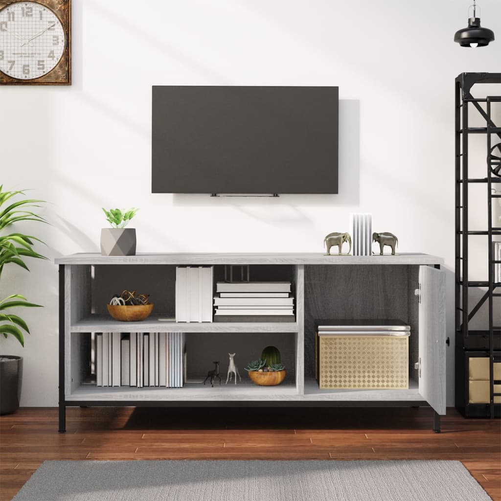 Meuble TV sonoma gris 100x40x45 cm bois d'ingénierie - XIOS