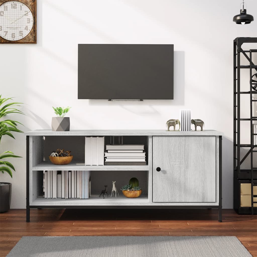 Meuble TV sonoma gris 100x40x45 cm bois d'ingénierie - XIOS