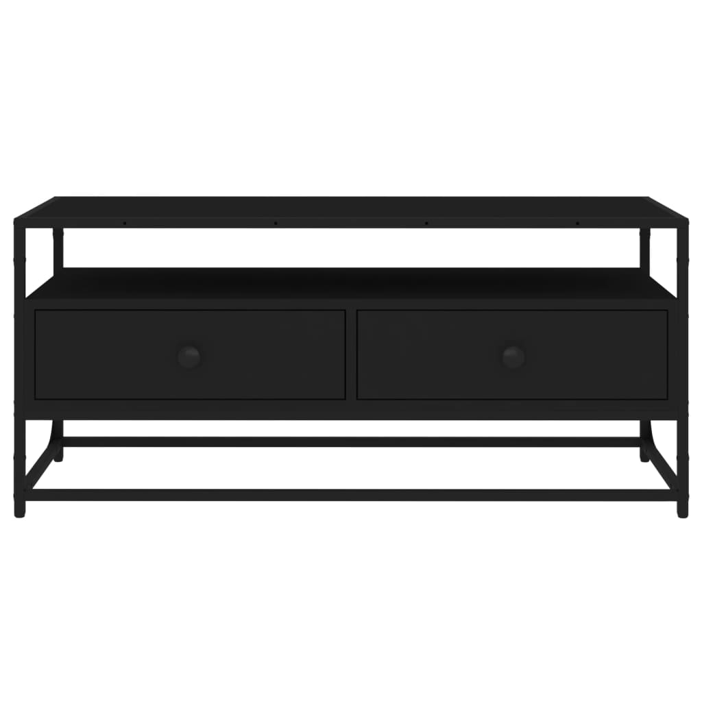 Meuble TV noir 100x35x45 cm bois d'ingénierie - XIOS