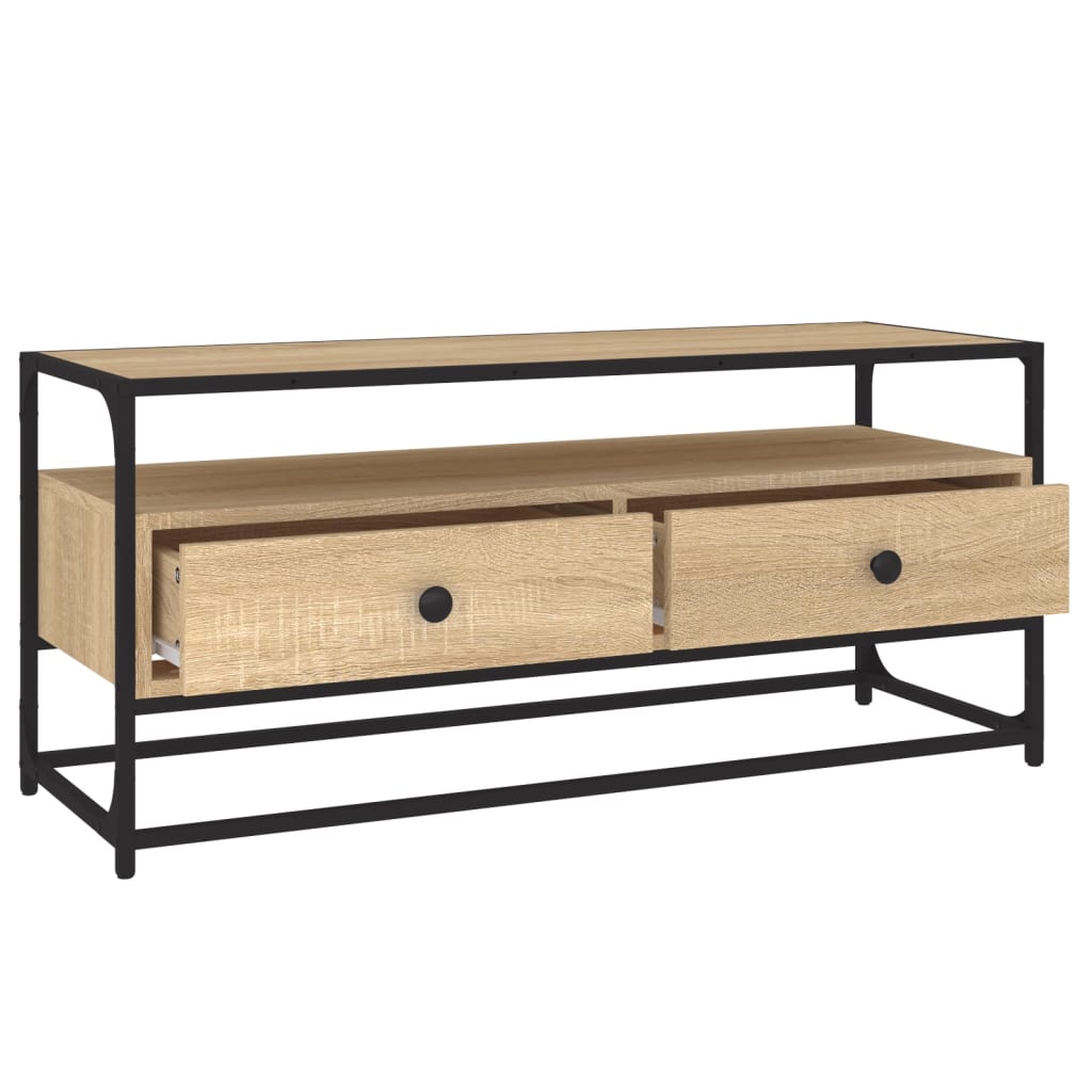 Meuble TV chêne sonoma 100x35x45 cm bois d'ingénierie - XIOS