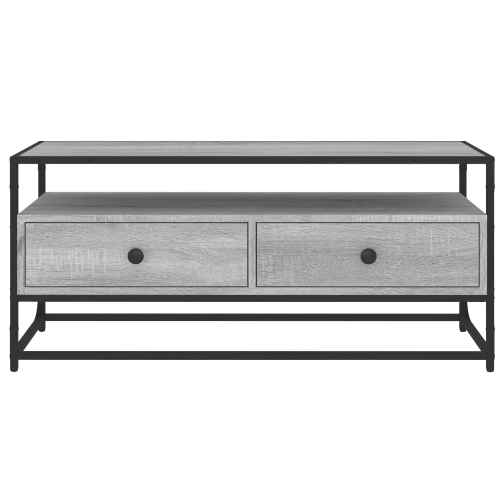 Meuble TV sonoma gris 100x35x45 cm bois d'ingénierie - XIOS