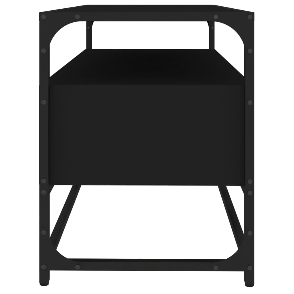 Meuble TV noir 80x35x45 cm bois d'ingénierie Meubles TV vidaXL