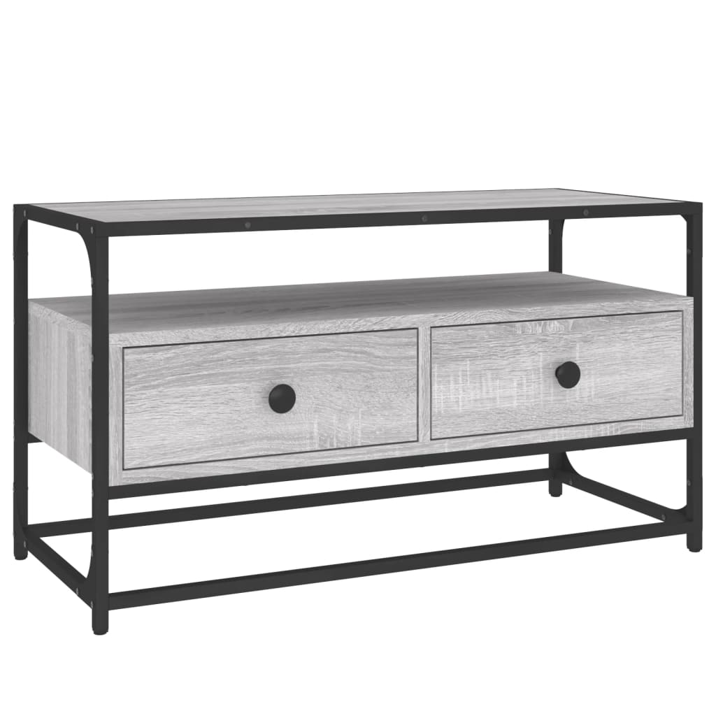 Meuble TV sonoma gris 80x35x45 cm bois d'ingénierie - XIOS