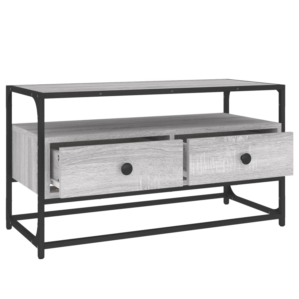 Meuble TV sonoma gris 80x35x45 cm bois d'ingénierie - XIOS