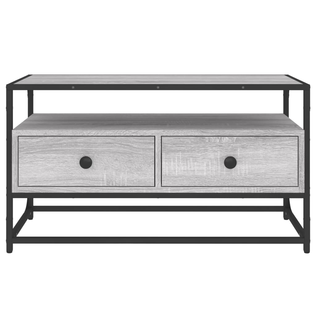 Meuble TV sonoma gris 80x35x45 cm bois d'ingénierie - XIOS