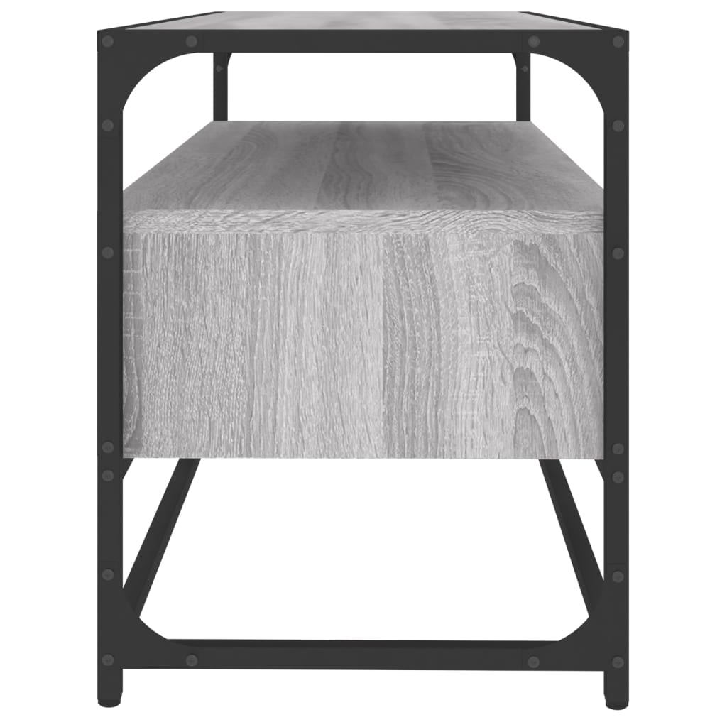 Meuble TV sonoma gris 80x35x45 cm bois d'ingénierie - XIOS