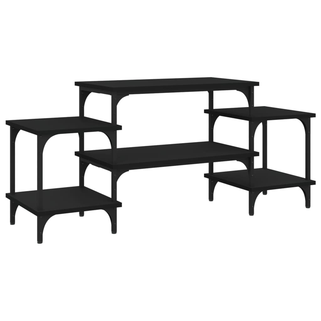 Meuble TV noir 117x35x52 cm bois d'ingénierie - XIOS