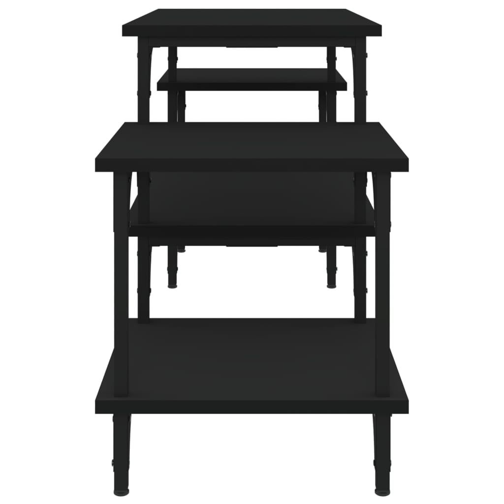 Meuble TV noir 117x35x52 cm bois d'ingénierie - XIOS