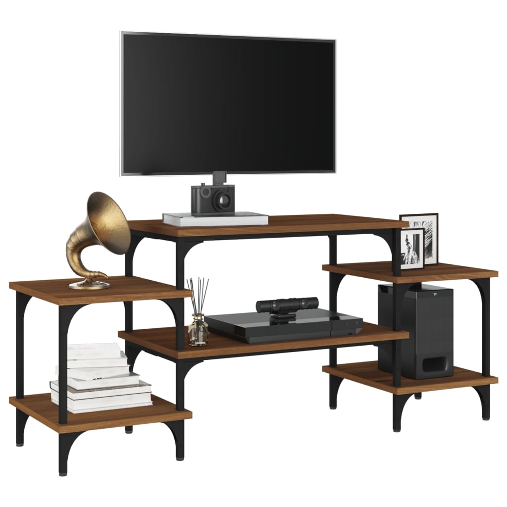 Meuble TV Chêne marron 117x35x52 cm Bois d'ingénierie - XIOS