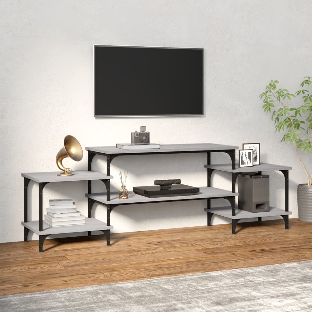 Meuble TV Sonoma gris 157x35x52 cm bois d'ingénierie - XIOS