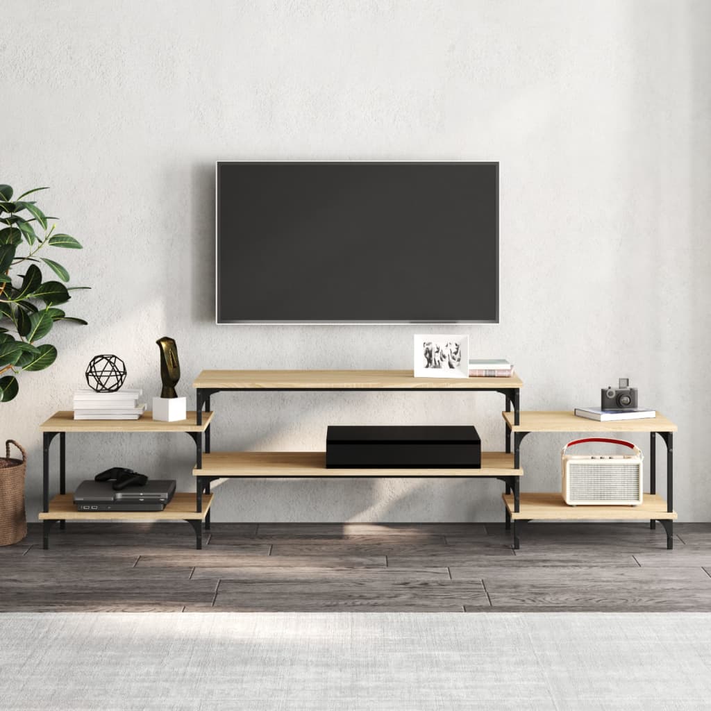 Meuble TV chêne sonoma 197x35x52 cm bois d'ingénierie - XIOS