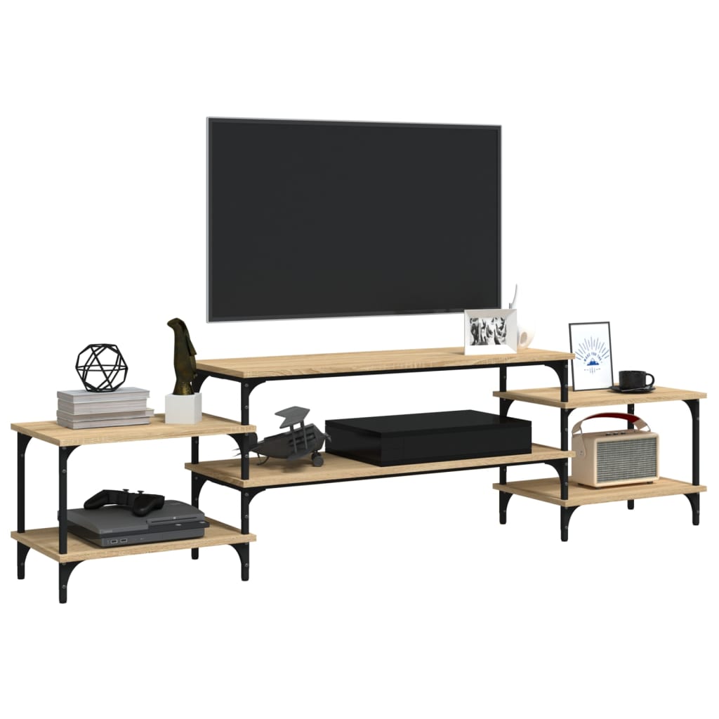 Meuble TV chêne sonoma 197x35x52 cm bois d'ingénierie - XIOS