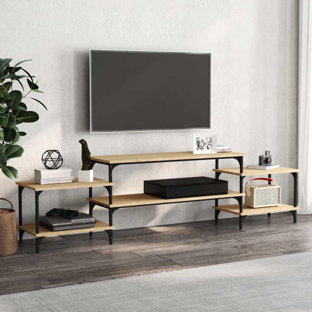 Meuble TV chêne sonoma 197x35x52 cm bois d'ingénierie - XIOS